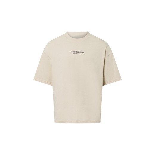 Alpha Industries Koszulka męska - Studio Edition BP Mężczyźni Bawełna beżowy jednolity ze sklepu vangraaf w kategorii T-shirty męskie - zdjęcie 178936744