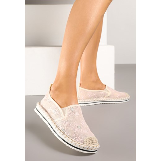 Różowe Espadryle z Ozdobną Plecionką Eranoria ze sklepu renee.pl w kategorii Espadryle damskie - zdjęcie 178937881