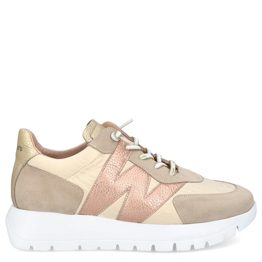 Hiszpańskie sneakersy premium - WONDERS A-2464 BEŻOWE ze sklepu Tymoteo.pl - sklep obuwniczy w kategorii Buty sportowe damskie - zdjęcie 178944840