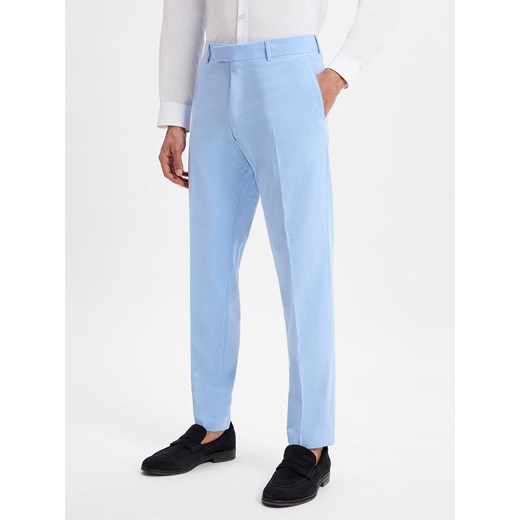 Strellson Męskie spodnie modułowe - Melwin Mężczyźni Slim Fit jasnoniebieski jednolity ze sklepu vangraaf w kategorii Spodnie męskie - zdjęcie 178949873