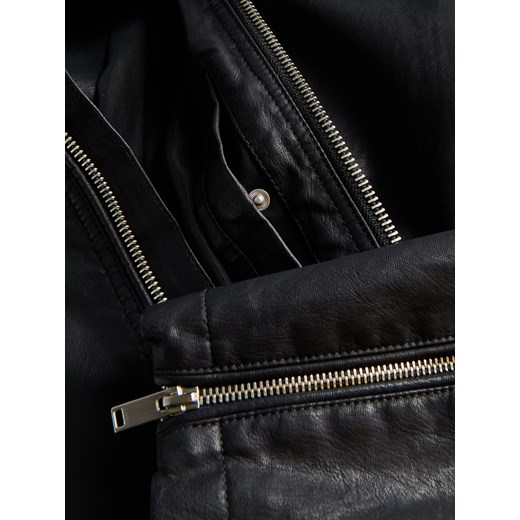 Reserved - Kurtka typu biker z imitacji skóry - czarny Reserved XL Reserved