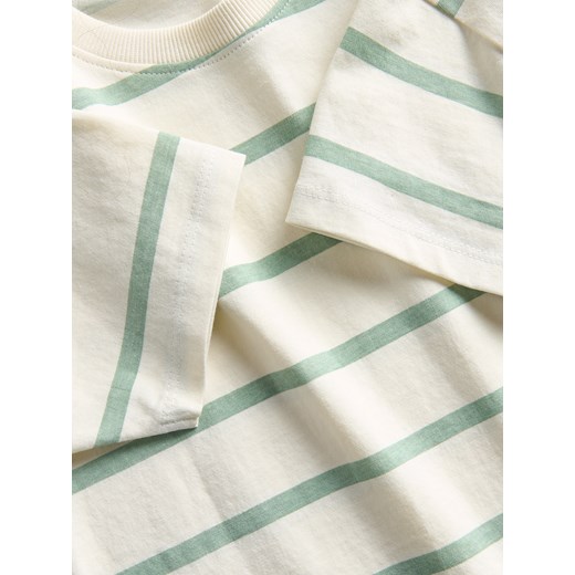 Reserved - Bawełniany t-shirt w paski - złamana biel Reserved 98 (2-3 lata) Reserved