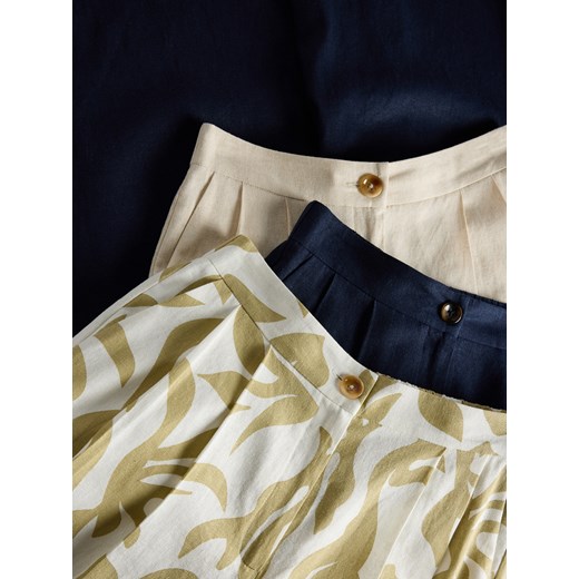 Spodnie damskie Reserved w abstrakcyjne wzory casual z wiskozy 