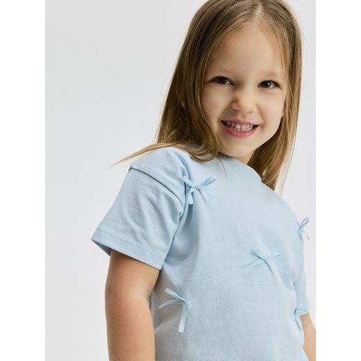 Reserved - T-shirt z kokardkami - jasnoniebieski Reserved 80 (9-12 m.) Reserved
