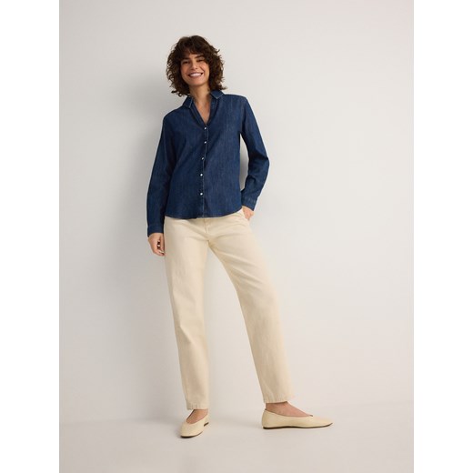Reserved koszula damska niebieska jesienna 
