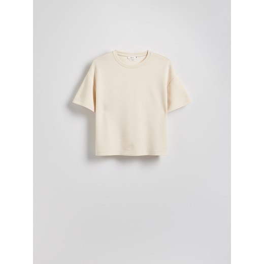 Bluzka damska Reserved z okrągłym dekoltem z krótkim rękawem 