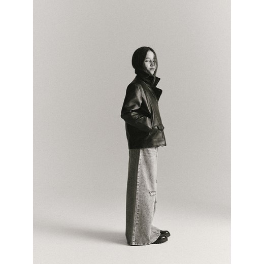 Reserved - Ramoneska z imitacji skóry - czarny Reserved 140 (9 lat) Reserved