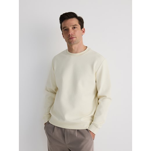 Reserved - Gładka bluza z bawełną - żółty Reserved M Reserved