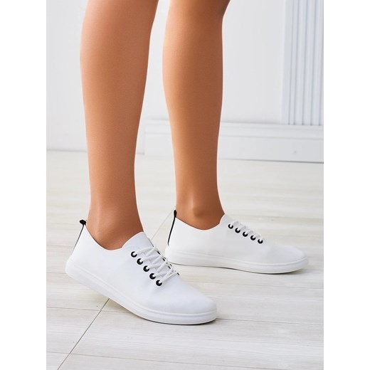 Royalfashion Damskie eko skórzane trampki Erenne ze sklepu royalfashion.pl w kategorii Trampki damskie - zdjęcie 178951642