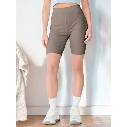 Sinsay - Szorty kolarki w prążek - brązowy Sinsay L Sinsay