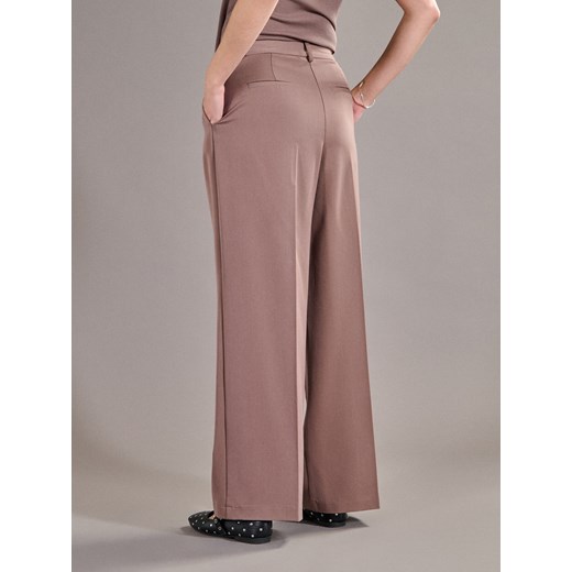 Sinsay - Spodnie straight fit - beżowy Sinsay M Sinsay