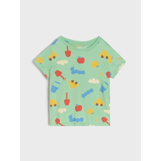 Sinsay - Koszulki 2 pack - zielony Sinsay 92 Sinsay