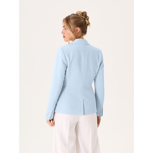 Sinsay - Żakiet dwurzędowy z ozdobnymi guzikami - błękitny Sinsay L Sinsay