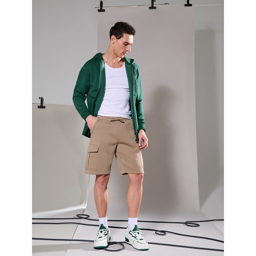 Sinsay - Szorty cargo - brązowy Sinsay S Sinsay