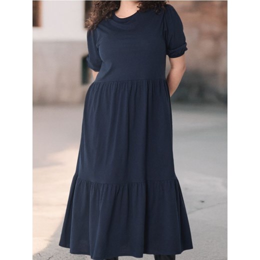 Sinsay - Sukienka maxi - granatowy Sinsay S Sinsay