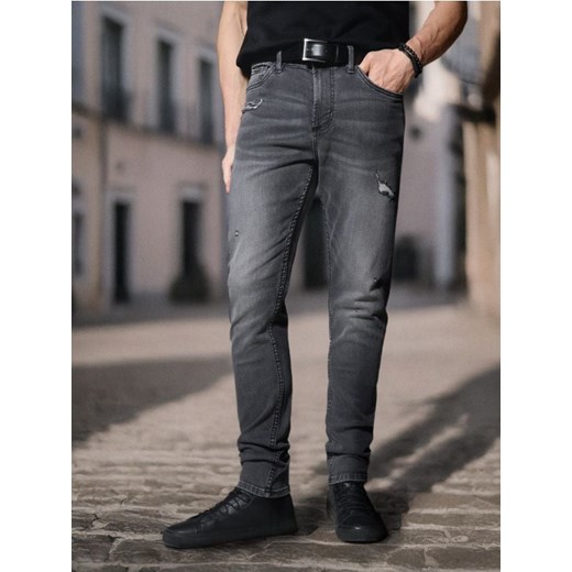 Sinsay - Jeansy skinny fit - szary ze sklepu Sinsay w kategorii Jeansy męskie - zdjęcie 178954781