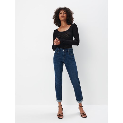 Mohito - Jeansy boyfriend - granatowy ze sklepu Mohito w kategorii Jeansy damskie - zdjęcie 178955074