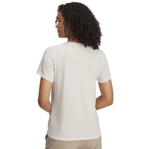 Damski t-shirt z nadrukiem Under Armour UA HWT Branded Core SS - beżowy ze sklepu Sportstylestory.com w kategorii Bluzki damskie - zdjęcie 178955711