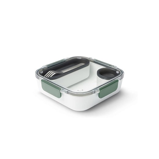 Black+Blum Pojemnik w kolorze biało-zielonym na lunch - 20 x 5,5 x 20 cm ze sklepu Limango Polska w kategorii Pojemniki kuchenne - zdjęcie 178955760