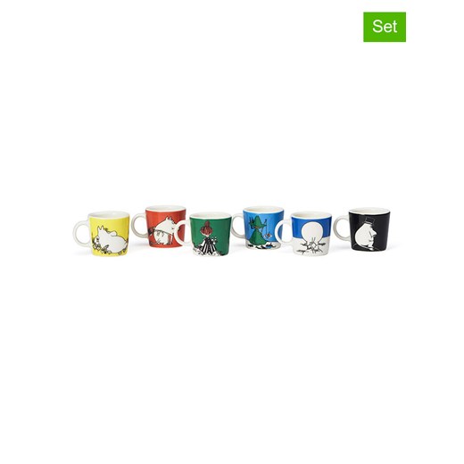 Moomin Filiżanki (6 szt.) w różnych kolorach - 12 ml ze sklepu Limango Polska w kategorii Filiżanki - zdjęcie 178956241