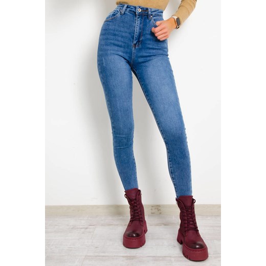 SPODNIE JEANSOWE SKINNY Z PRZETARCIAMI ze sklepu olika.com.pl w kategorii Jeansy damskie - zdjęcie 178959280
