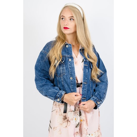 Jeansowa krótka katana oversize ze sklepu olika.com.pl w kategorii Kurtki damskie - zdjęcie 178961852
