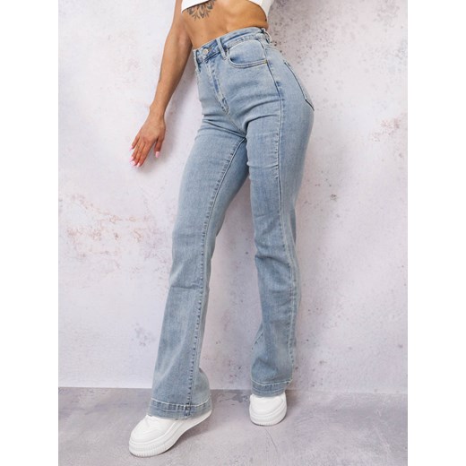 SPODNIE JEANSOWE FLARE DZWONY- NIEBIESKIE ze sklepu olika.com.pl w kategorii Jeansy damskie - zdjęcie 178963942