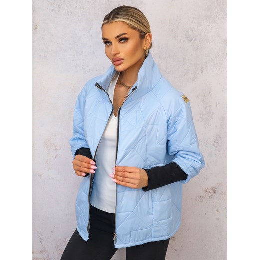 KURTKA PIKOWANA OVERSIZE- NIEBIESKA ze sklepu olika.com.pl w kategorii Kurtki damskie - zdjęcie 178964800