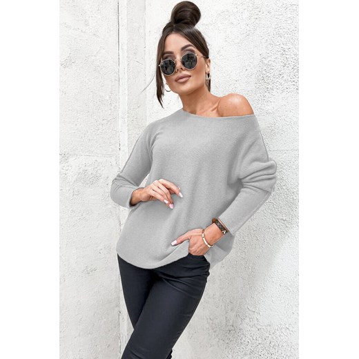 SZARY SWETER OVERSIZE ze sklepu olika.com.pl w kategorii Swetry damskie - zdjęcie 178966030