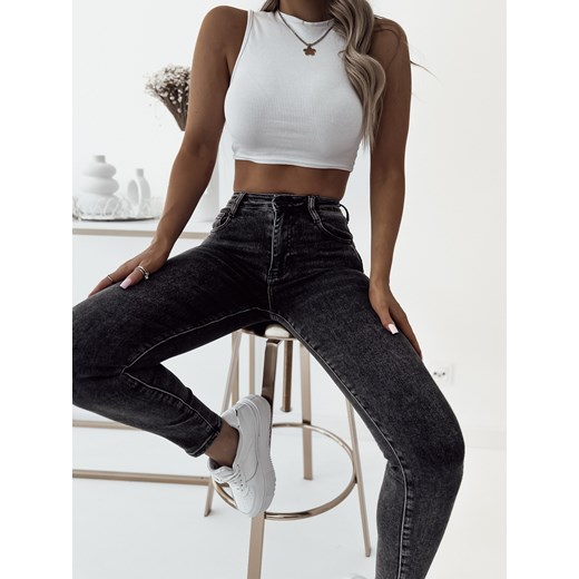 SZARE SPODNIE JEANSOWE PUSH UP- WYSOKI STAN ze sklepu olika.com.pl w kategorii Jeansy damskie - zdjęcie 178966421