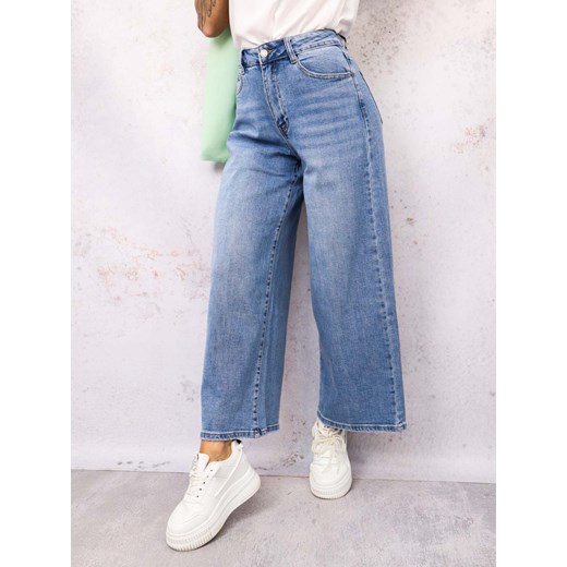 SPODNIE JEANSOWE CULOTTE Z WYSOKIM STANEM ze sklepu olika.com.pl w kategorii Jeansy damskie - zdjęcie 178967343