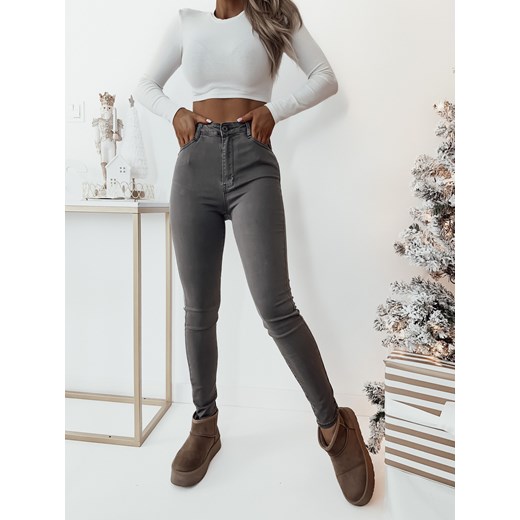 SZARE SPODNIE SKINNY- WYSOKI STAN ze sklepu olika.com.pl w kategorii Spodnie damskie - zdjęcie 178967673