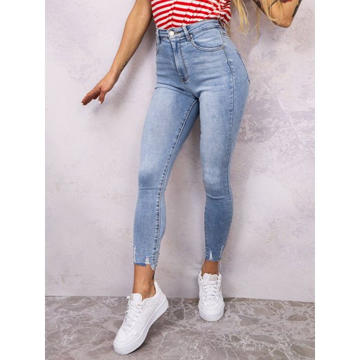 JEANSOWE SPODNIE SKINNY Z WYSOKIM STANEM ze sklepu olika.com.pl w kategorii Jeansy damskie - zdjęcie 178969291