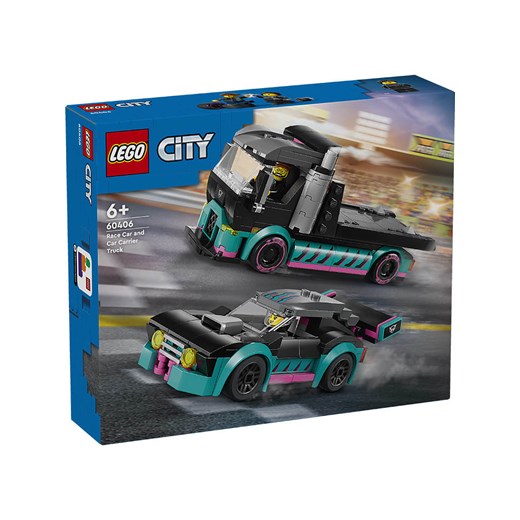 LEGO Zestaw LEGO® City 60406 Car transporter with racing car - 6+ Lego onesize Limango Polska wyprzedaż