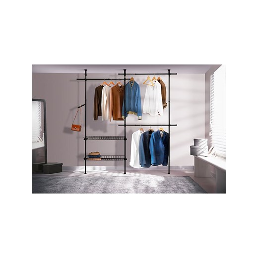 IDOMYA Essentials Garderoba w kolorze czarnym - 177 x 278 x 35 cm Idomya Essentials onesize okazja Limango Polska