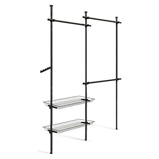 IDOMYA Essentials Garderoba w kolorze czarnym - 177 x 278 x 35 cm Idomya Essentials onesize Limango Polska wyprzedaż