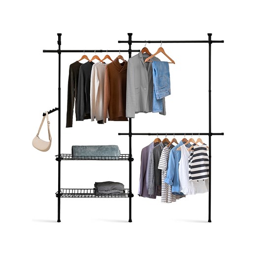 IDOMYA Essentials Garderoba w kolorze czarnym - 177 x 278 x 35 cm Idomya Essentials onesize Limango Polska okazja