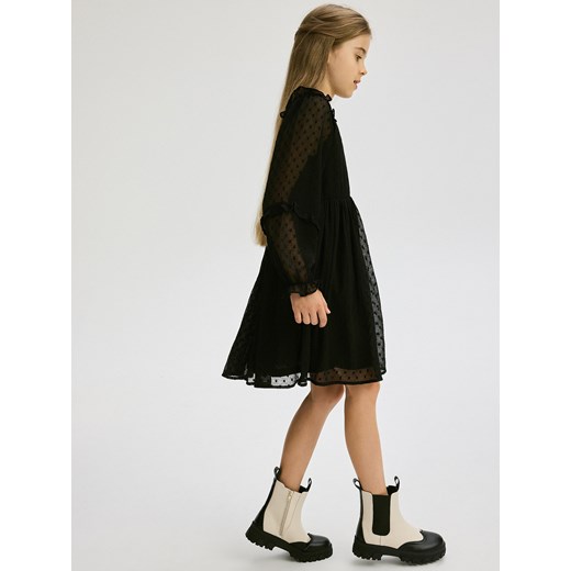 Reserved - Botki z przeszyciami - złamana biel ze sklepu Reserved w kategorii Buty zimowe dziecięce - zdjęcie 178976593