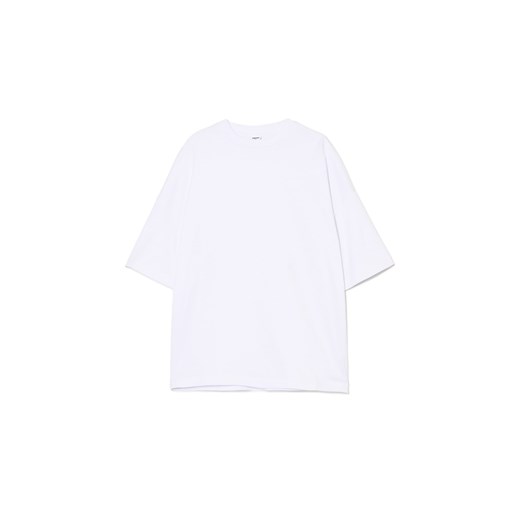Cropp - Biała koszulka oversize - biały ze sklepu Cropp w kategorii Bluzki damskie - zdjęcie 178979272