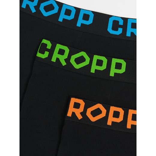 Cropp - 3 pack czarnych bokserek basic - czarny Cropp M Cropp