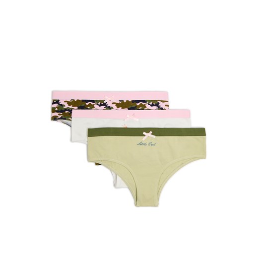 Cropp - 3 pack majtek hipster - wielobarwny ze sklepu Cropp w kategorii Majtki damskie - zdjęcie 178979404