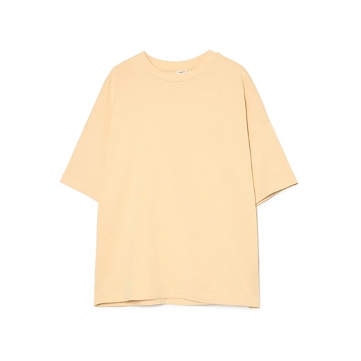 Cropp - Żółta koszulka oversize - kremowy Cropp L Cropp
