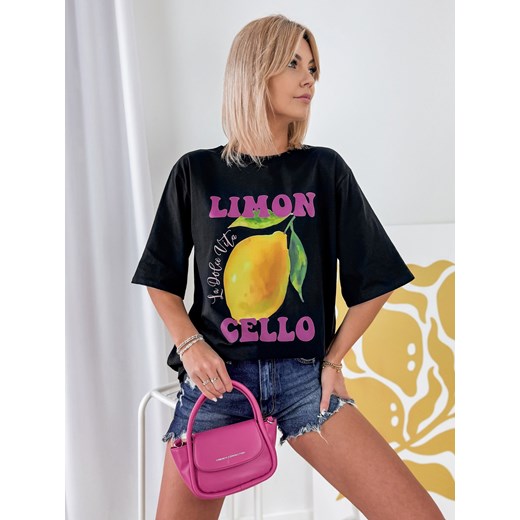 bluzka limones czarna one size ze sklepu UBRA w kategorii Bluzki damskie - zdjęcie 178980381