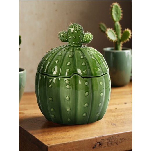 Sinsay - Ceramiczny pojemnik do przechowywania w kształcie kaktusa - zielony ze sklepu Sinsay w kategorii Pojemniki kuchenne - zdjęcie 178980553