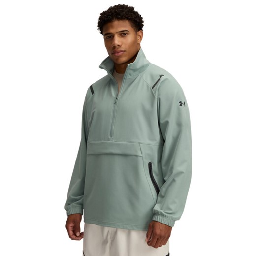 Męska bluza treningowa Under Armour UA Unstoppable Anorak - zielony ze sklepu Sportstylestory.com w kategorii Bluzy męskie - zdjęcie 178981220