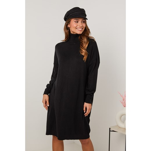 Soft Cashmere Sukienka dzianinowa w kolorze czarnym ze sklepu Limango Polska w kategorii Sukienki - zdjęcie 178983743