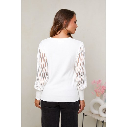 UNANYME Georges Rech Sweter w kolorze białym Unanyme Georges Rech 38/40 wyprzedaż Limango Polska