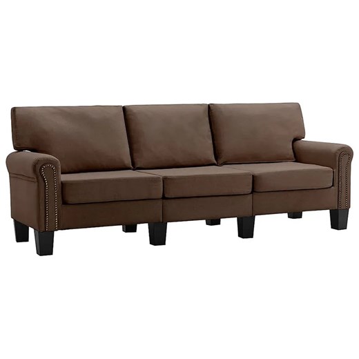 Trzyosobowa brązowa sofa D2-S17 ze sklepu Edinos.pl w kategorii Sofy i kanapy - zdjęcie 178984034