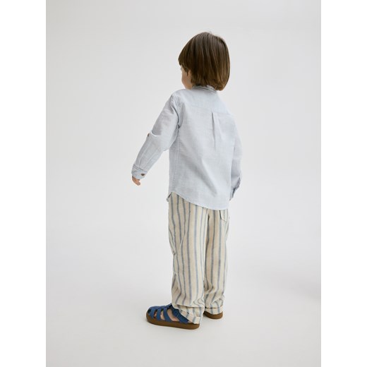 Reserved - Bawełniane spodnie w paski - jasnoniebieski Reserved 80 (9-12 m.) Reserved