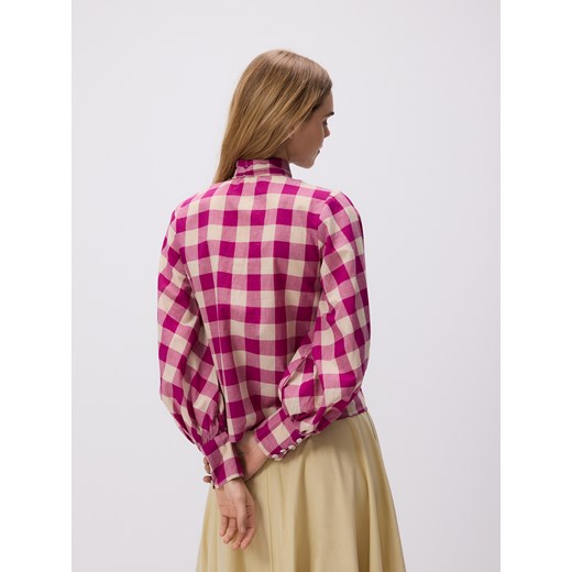 Reserved - Koszula z ozdobnym wiązaniem - wielobarwny Reserved L Reserved